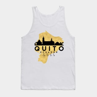 Quito Ecuador Skyline Map Art Tank Top